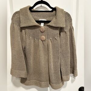 Parkhurst Textured Knit Button-Front Jacket Cardigan 1950’s Style Medium